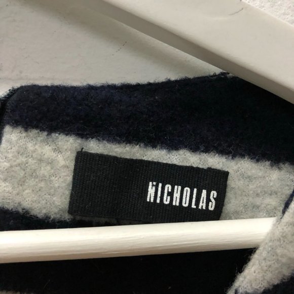 Nicholas Wool Striped Blouse Cropped Grey&Black - Picture 5 of 9